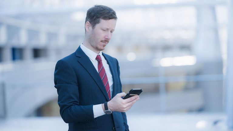 man on mobile phone